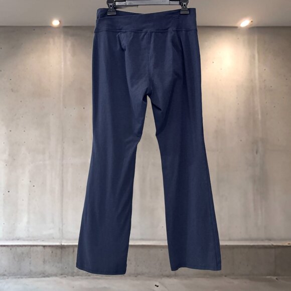 Eileen Fisher Cotton Jersey Yoga Pants Navy Size M Pull-On - Picture 2 of 6